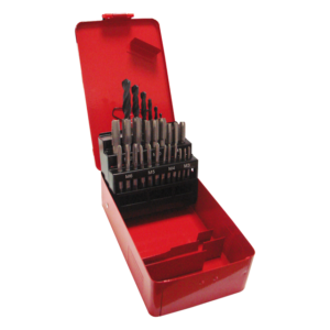 Juego de machos de roscar y brocas - 28 piezas